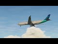 Microsoft Flight Simulator 2020 - Stunning Garuda Indonesia A330-900neo landing in Singapore