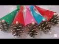 DIY Santa Pinecone Ornaments