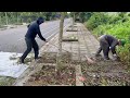 Clearing more than 1km of overgrown grass on both sides of the sidewalk made people happy