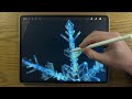 SNOWFLAKE DRAWING TUTORIAL Realistic and EASY in PROCREATE