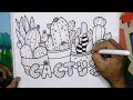 How to draw Doodle Cactus #drawing #viral #shortvideo