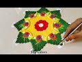 Easy kolam/beginners rangoli/kolam design/dot rangoli/nelli kolam/satisfying video