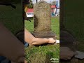 : satisfying gravestone cleaning taphophile cleaning in graveyard 🪦 ladytaphos