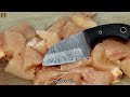 Making a Skinner Hunting Knifes are made in Factory mass Production | Damascus Skinner Knife