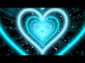 Neon Heart Tunnel Heart💙Light Blue Heart Background | Tunnel Background Video Loop 4 Hours