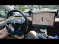 City streets driving on Tesla FSD trial June 2024. Tesla Model Y