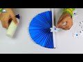 DIY paper craft: how to make diy hand fan out of color papers | sb crafts