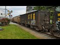 Maryland Midland stone train in downtown Westminster Maryland.