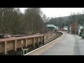 Class 66 No 66152 departs Grosmont  (NYMR) with the Kirow Crane