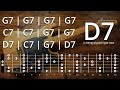 Texas Blues Jamtrack in G Mixolydian 126bpm with Chords & Scales; 12-Bar Blues Shuffle Backing Track