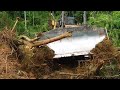 The Fastest Way To Break down Big Trees - The More Dozer Move The More Time You Save