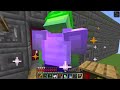 Playing a Lucky Block Tower Race in Minecraft