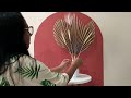 Como fazer Folha de Palmeira para Decoração com papel Kraft - Arranjo Boho - #diy (Palm leaf)