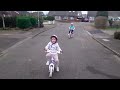 Both girls on two wheels now!