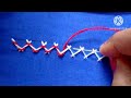 Laced Herringbone Stitch/Basic Hand Embroidery Line Stitches