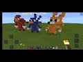 sonic, knuckels and tails in minecraft