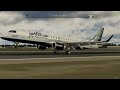 X-Plane 12 | First flight with E190....Windy approach