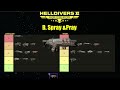 Helldivers 2 Rating Weapons Based on Their Fun Factor