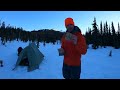 Solo winter camping in the Canadian backcountry