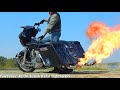 Extreme flame exhausts on motorcycles 2017