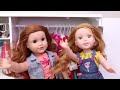 Doll prepares wardrobe for sports! Play Dolls organizational skills for kids