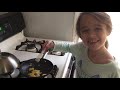 Annie & Peenut baking English muffins