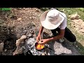 A Day in Nomadic Life: Herding Goats in Stunning Mountain Scenery:Cooking by a Spring on the Peak