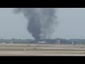 Airplane burning at DFW right now