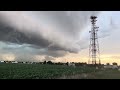Severe Thunderstorm with Defined Shelf Cloud in Southwest Kansas - Structure Video - June 27, 2024