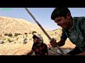 A documentary about piping water to a nomadic house: a documentary about nomadic life,rural life