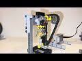 Prototype Twin Cam Quad Valve DOHC Lego Technic Engine (incremental speed increase to 100% power)
