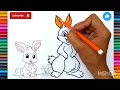 3 Different Rabbit Drawing/Cute Rabbit Drawing For kids/Drawing Picture/Rabbit Painting/Rabbit