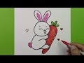 Sayılarla KolayTavşan Çizimi, 0 ve 2 Yazarak Çok Kolay Sevimli Tavşan Nasıl Çizilir, Çizim ve Boyama
