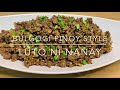 BULGOGI PINOY STYLE | KOREAN DISH | GROUND BEEF RECIPE | YUMMY😋 #LutoNiNanay