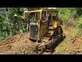 Terrible! D6R XL Bulldozer Crashes Into Mountain Making Access Road
