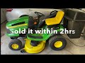 Fixing up a John Deere LA135 Lawn Tractor before selling it.