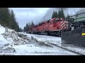 CP plow train in the Rocky Mountains