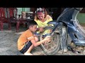 My son and I replaced the brakes on a family hill climbing motorbike