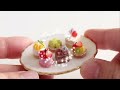 樹脂粘土６種類のミニチュアケーキの作り方。DIY/可愛すぎるプチガトー。6 miniature DIY. How to make miniature cake with air dry clay.