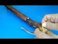 How to make a very powerful slingshot for bird shooting كيف تصنع نبلة صيد قوية جدا نبيطة جباد نباطة