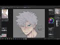 Doing line art when I quit it a while back (pain) - CSP OC Speedpaint