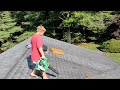 Full Roof Hole Repair Video - DIY - Tree branch roof repair.