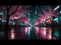Cherry Blossom in Neon Light & Rain #night  #lofi #朝の音楽 #nhạcngủ #rain #relaxingmusic #soothingmusic