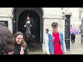 THIS COULD HAPPEN TO YOU IF... Do Not Touch The Police Horse Without Permission at Horse Guards