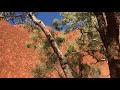 Travel to Uluru - Close-up view at the base of Uluru (the Red Center of Australia)