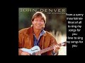 This Old Guitar - John Denver (lyrics)