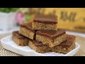 How To Make Salted Caramel Bars | Gooey and chewy bars| super tasty | Bake N Roll
