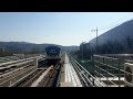 네오트랜스 (주식회사) 용인경전철 (Yongin line) 102편성  전대ㆍ에버랜드행 열차 전대ㆍ에버랜드역 진입영상