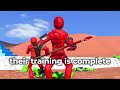 Smart AI Trains to Fight an NPC Ragdoll Army! (with active ragdoll physics)