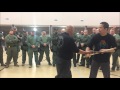 GM Bobby Toboada demonstrates Balintawak Arnis to various SWAT operators.